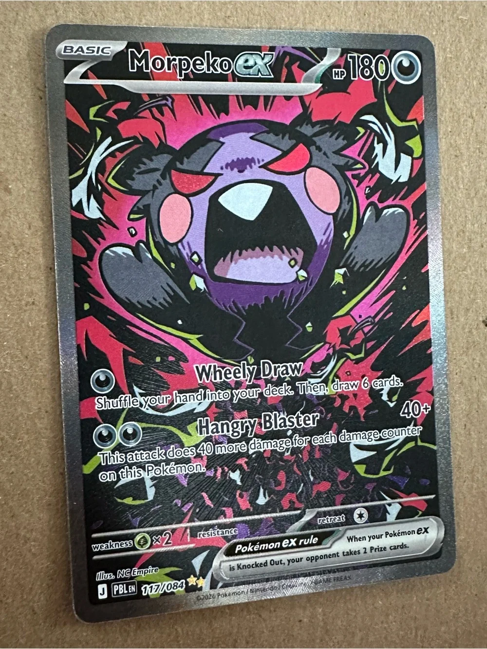 Morpeko ex 117/084 Special Illustration Rare (SIR) from Pokémon: Mega Evolution